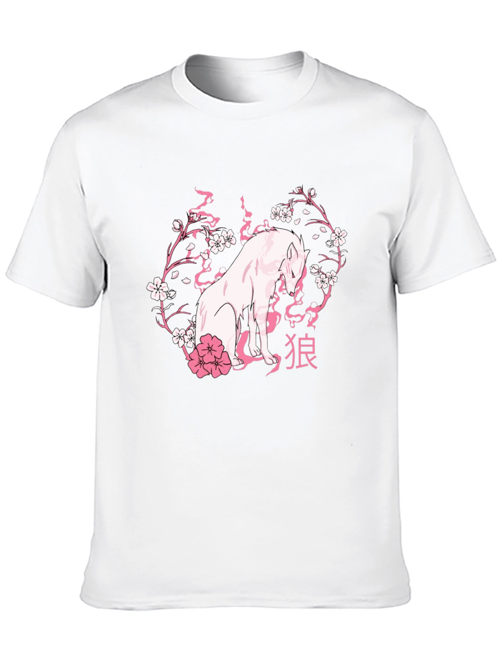 Wolf & Cherry Blossom Graphic Tee