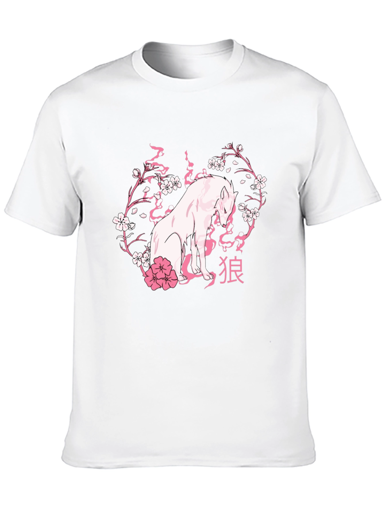 Wolf & Cherry Blossom Graphic Tee