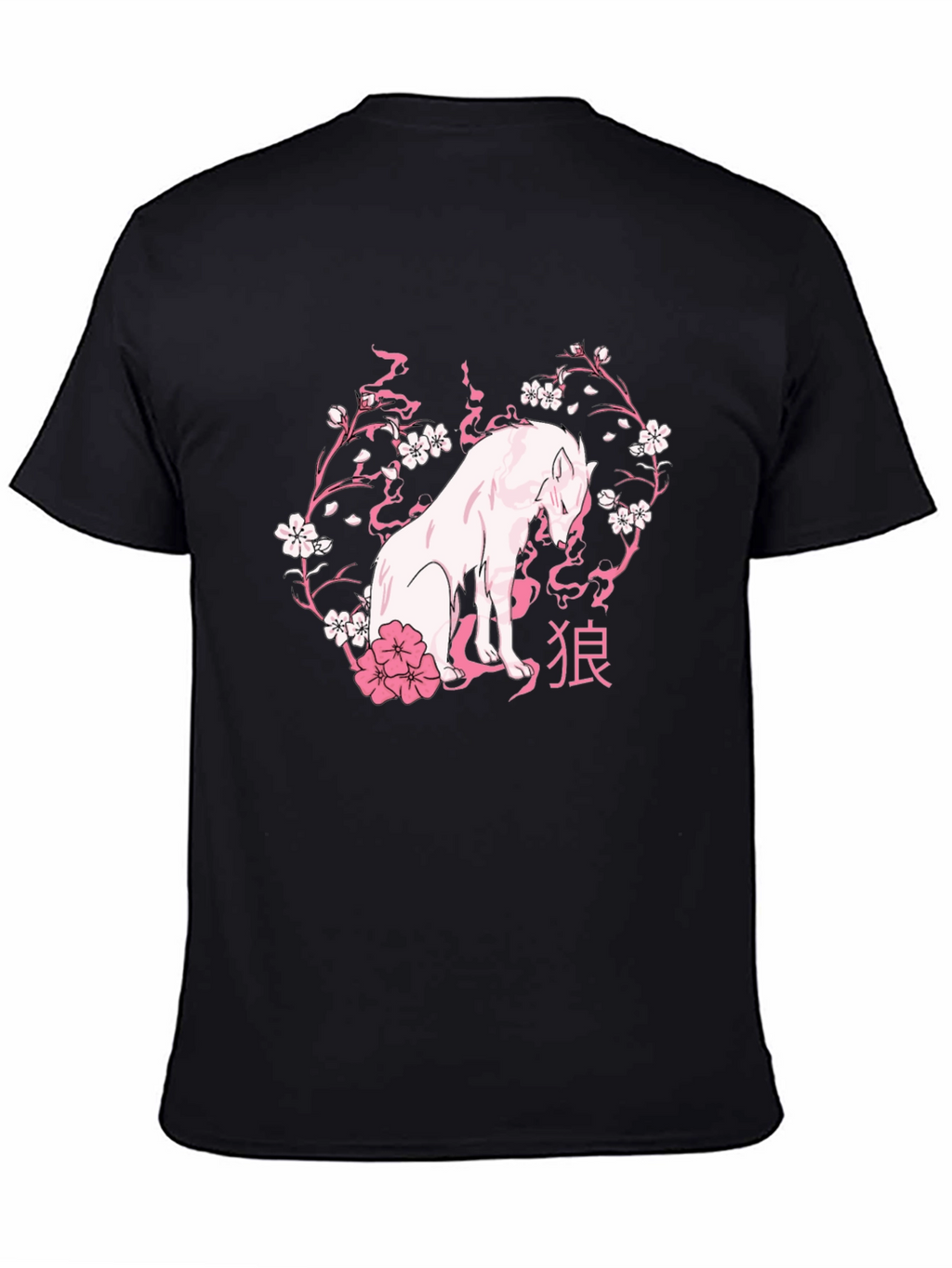 Wolf & Cherry Blossom Graphic Tee