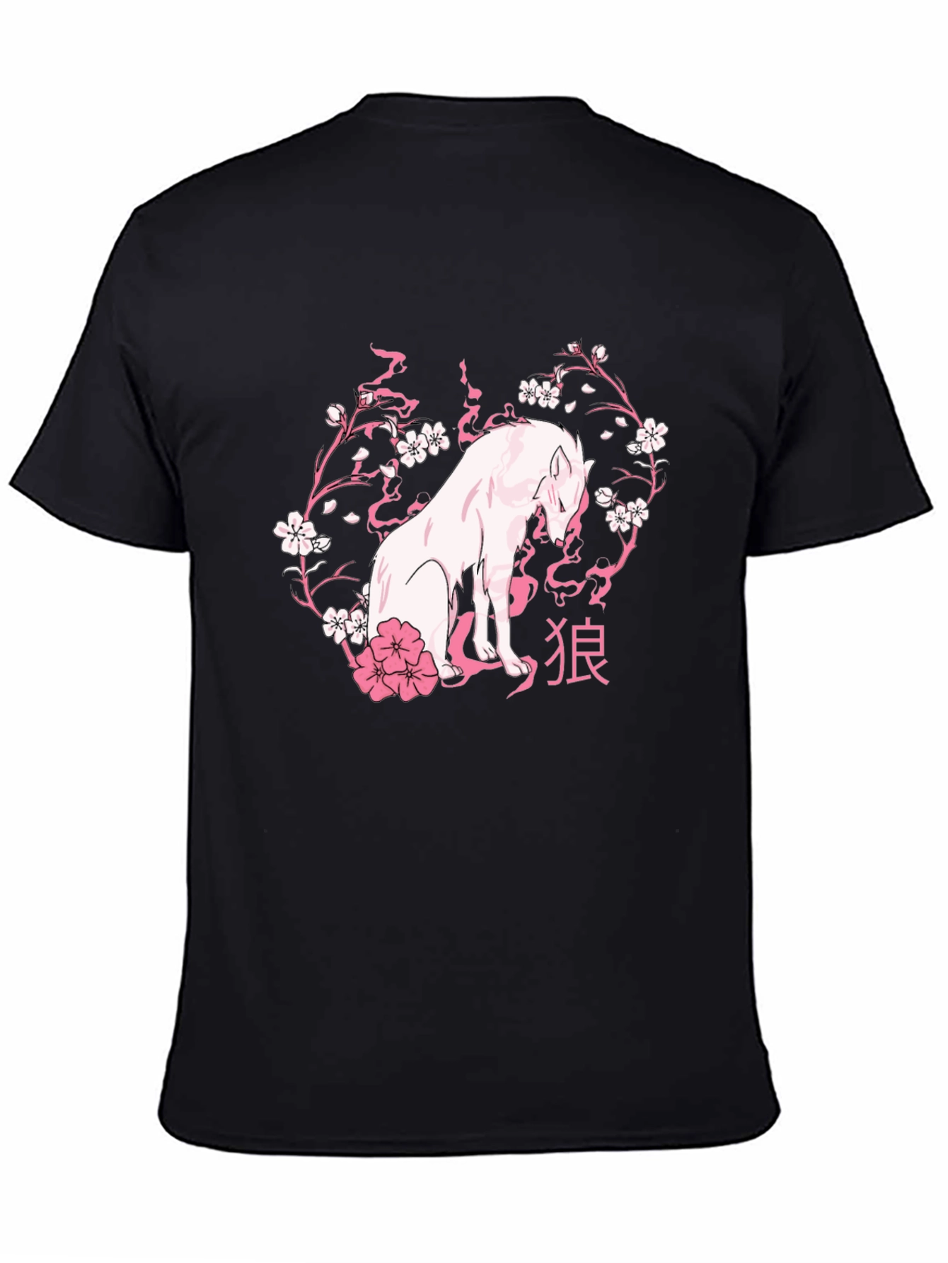 Wolf & Cherry Blossom Graphic Tee