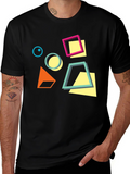 Geometric Design Black T-Shirt