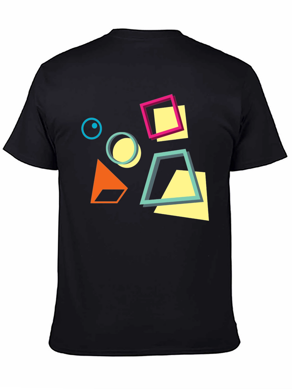 Geometric Design Black T-Shirt