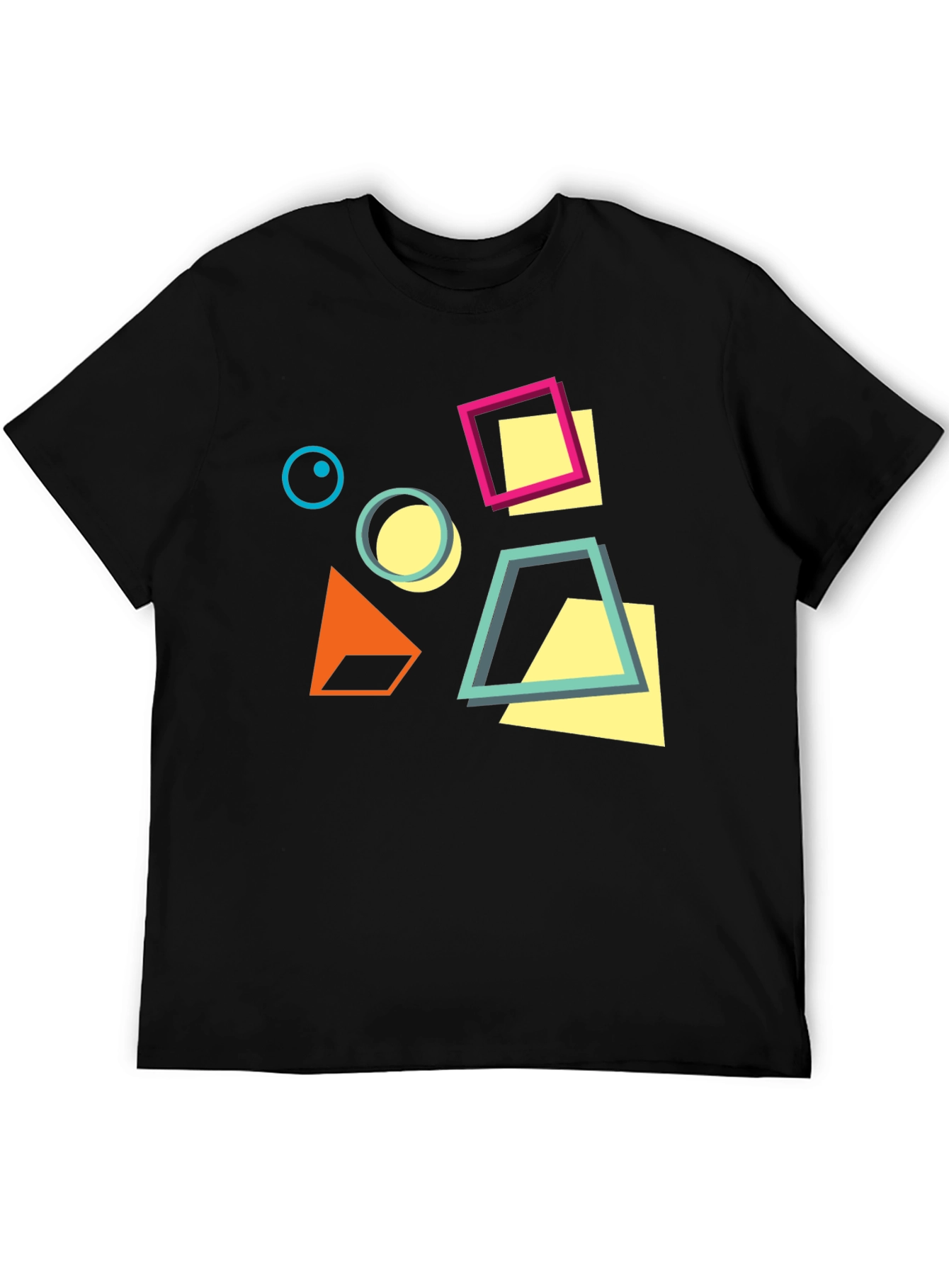 Geometric Design Black T-Shirt