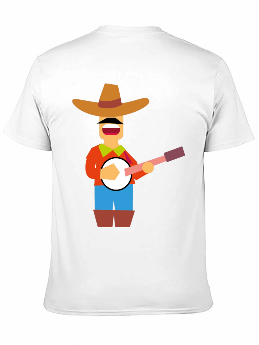 Banjo Player Graphic Tee - Black Casual Shirt