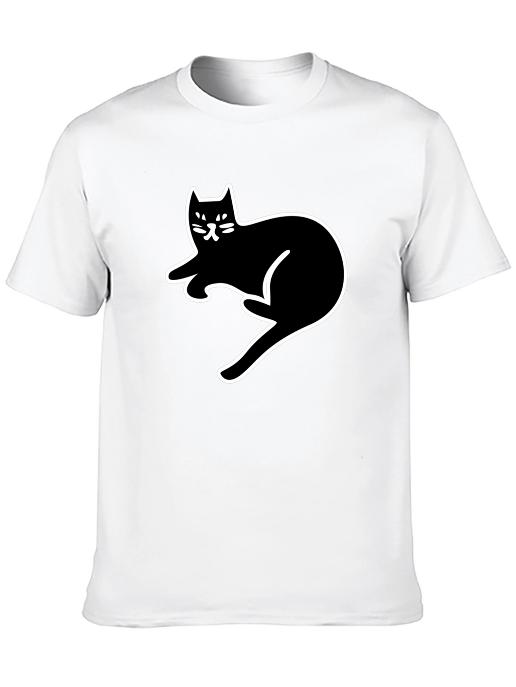 Black Cat Graphic Tee - Casual Comfort