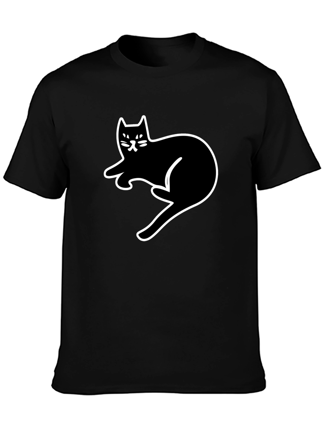 Black Cat Graphic Tee - Casual Comfort