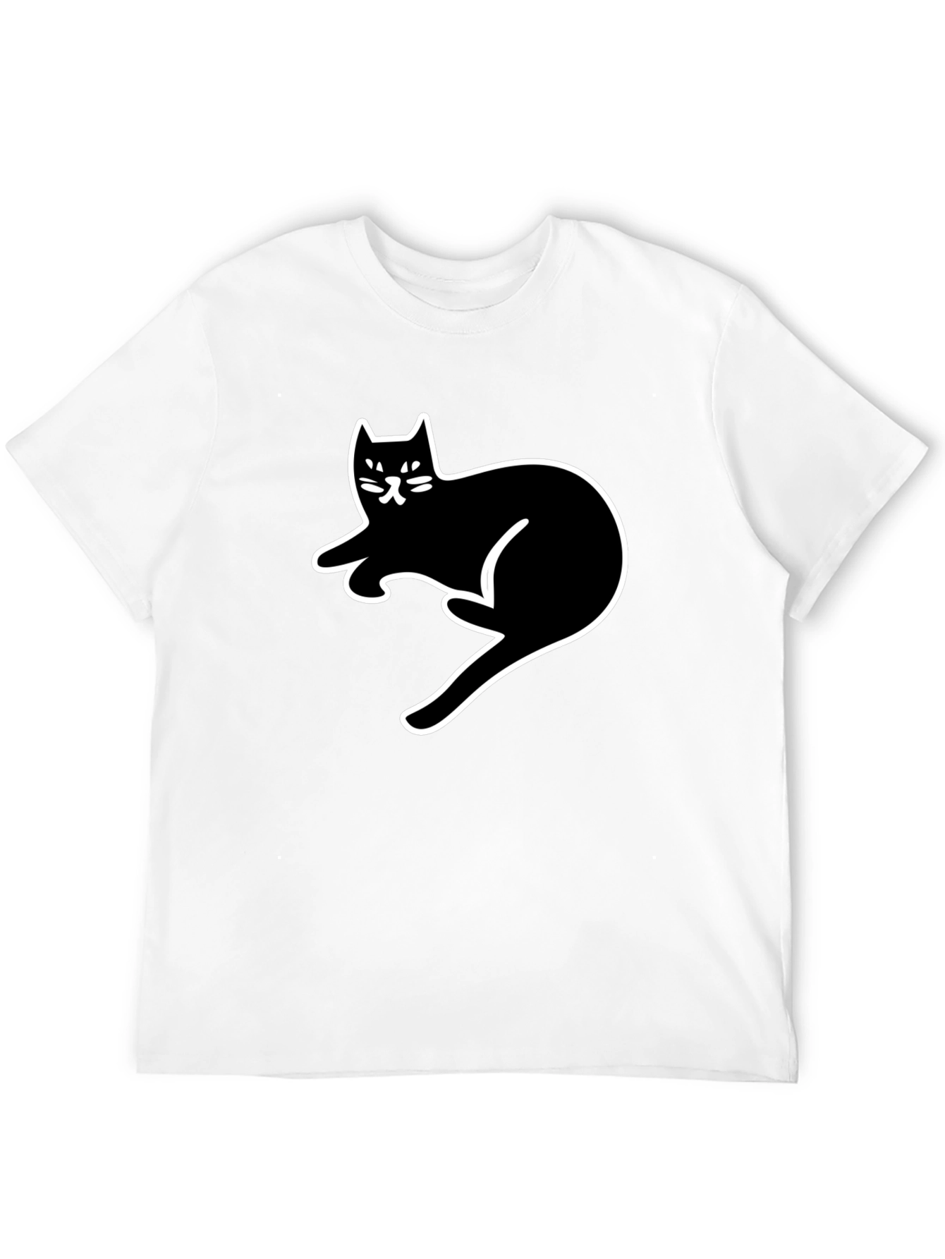 Black Cat Graphic Tee - Casual Comfort