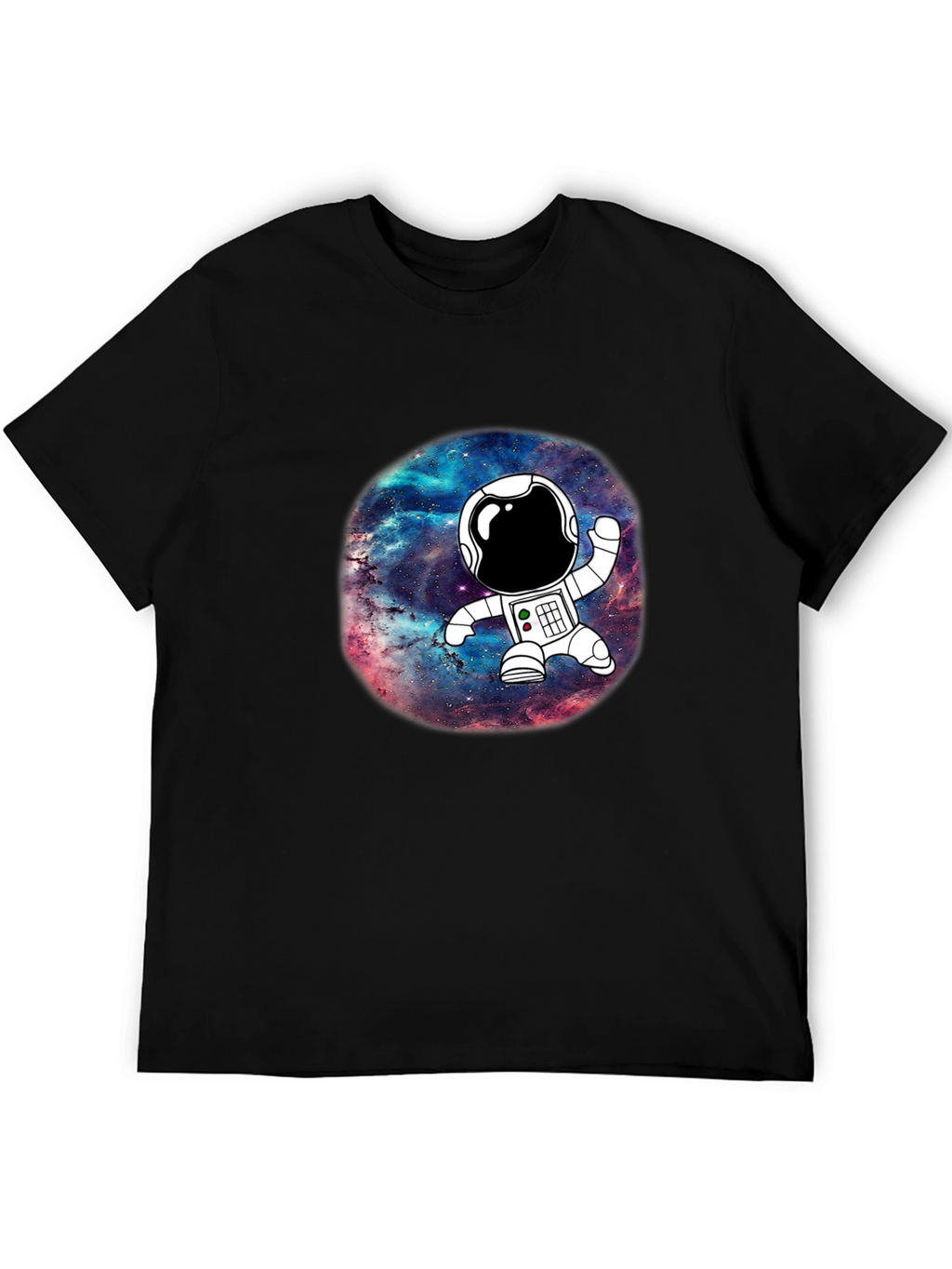 Astronaut Galaxy Black Graphic T-Shirt