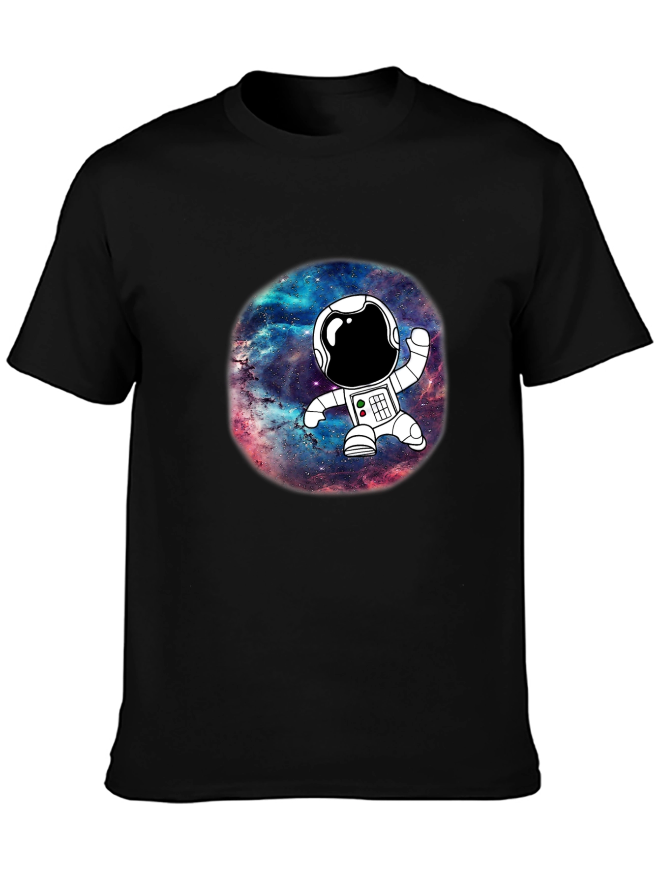 Astronaut Galaxy Black Graphic T-Shirt