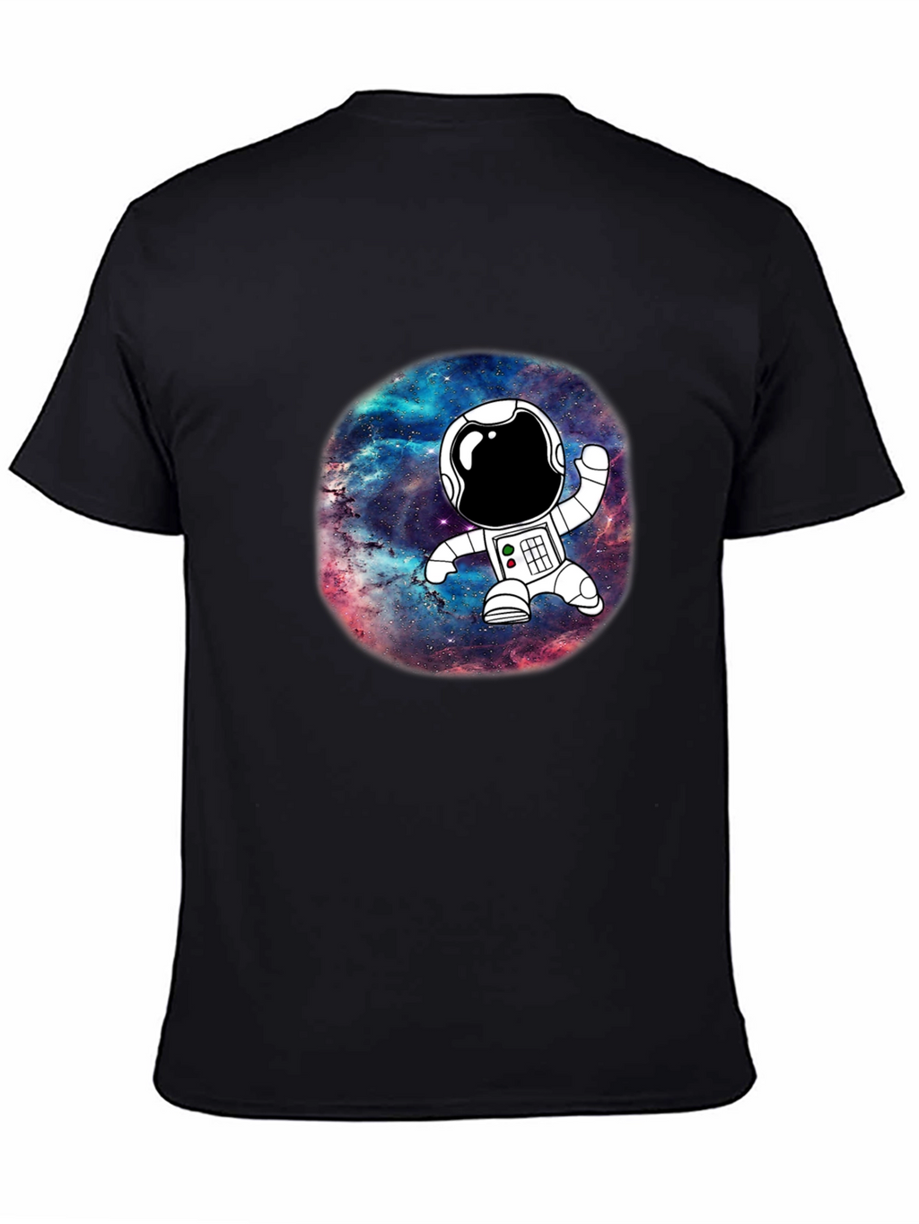 Astronaut Galaxy Black Graphic T-Shirt