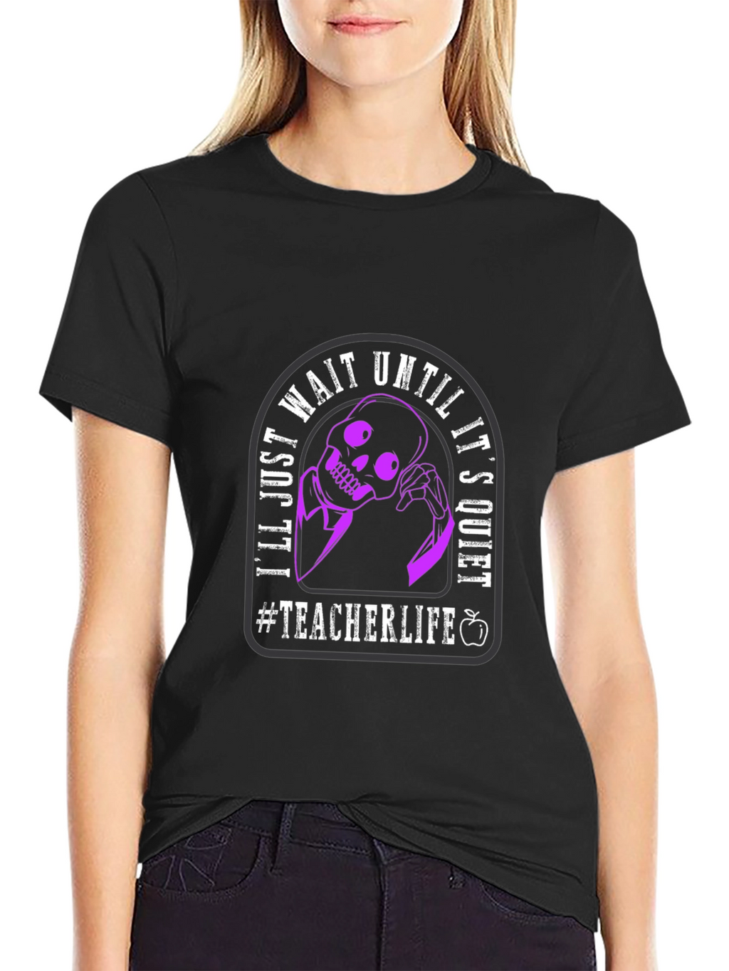 Teacher Life Skeleton Graphic T-Shirt