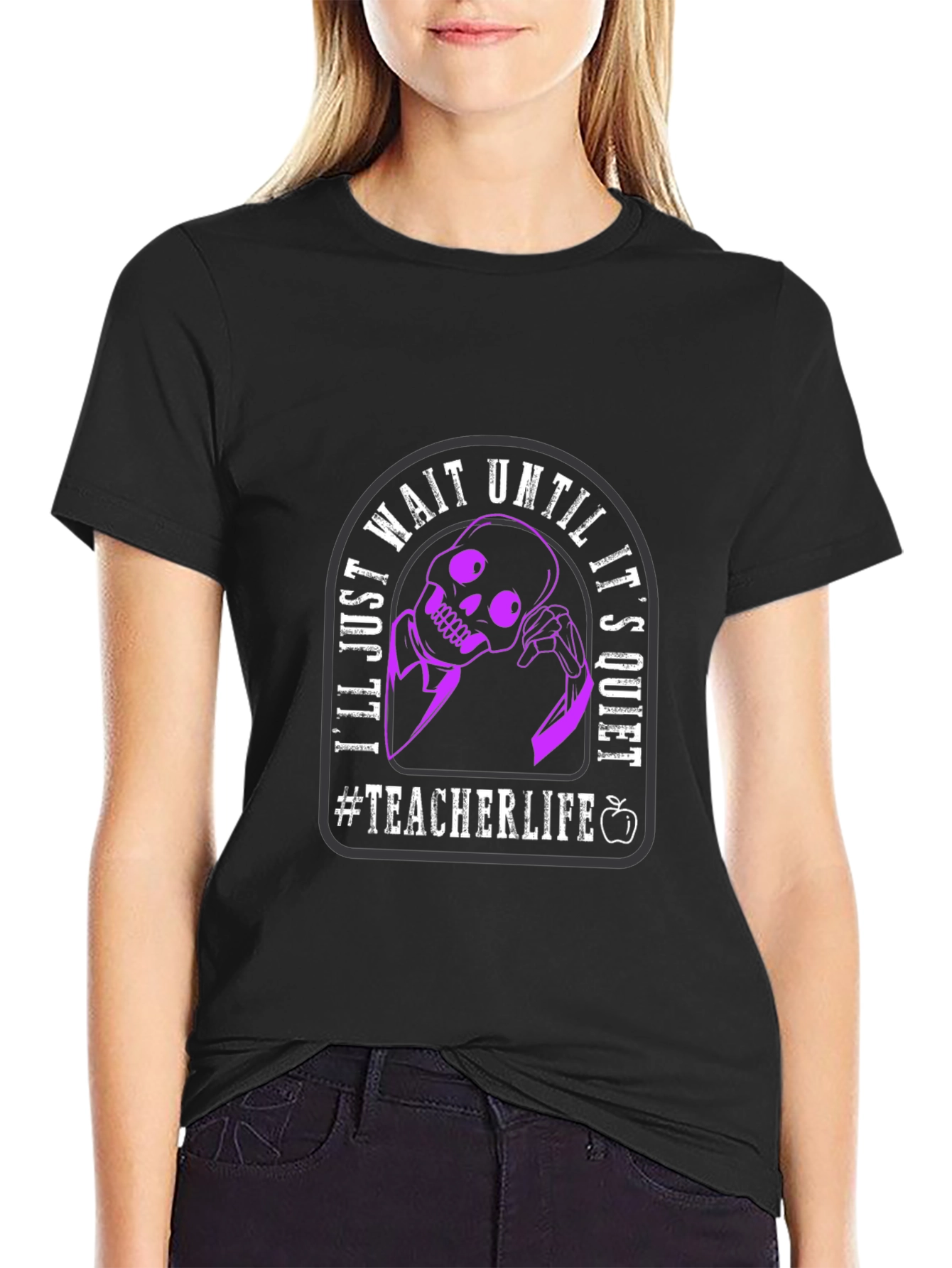 Teacher Life Skeleton Graphic T-Shirt