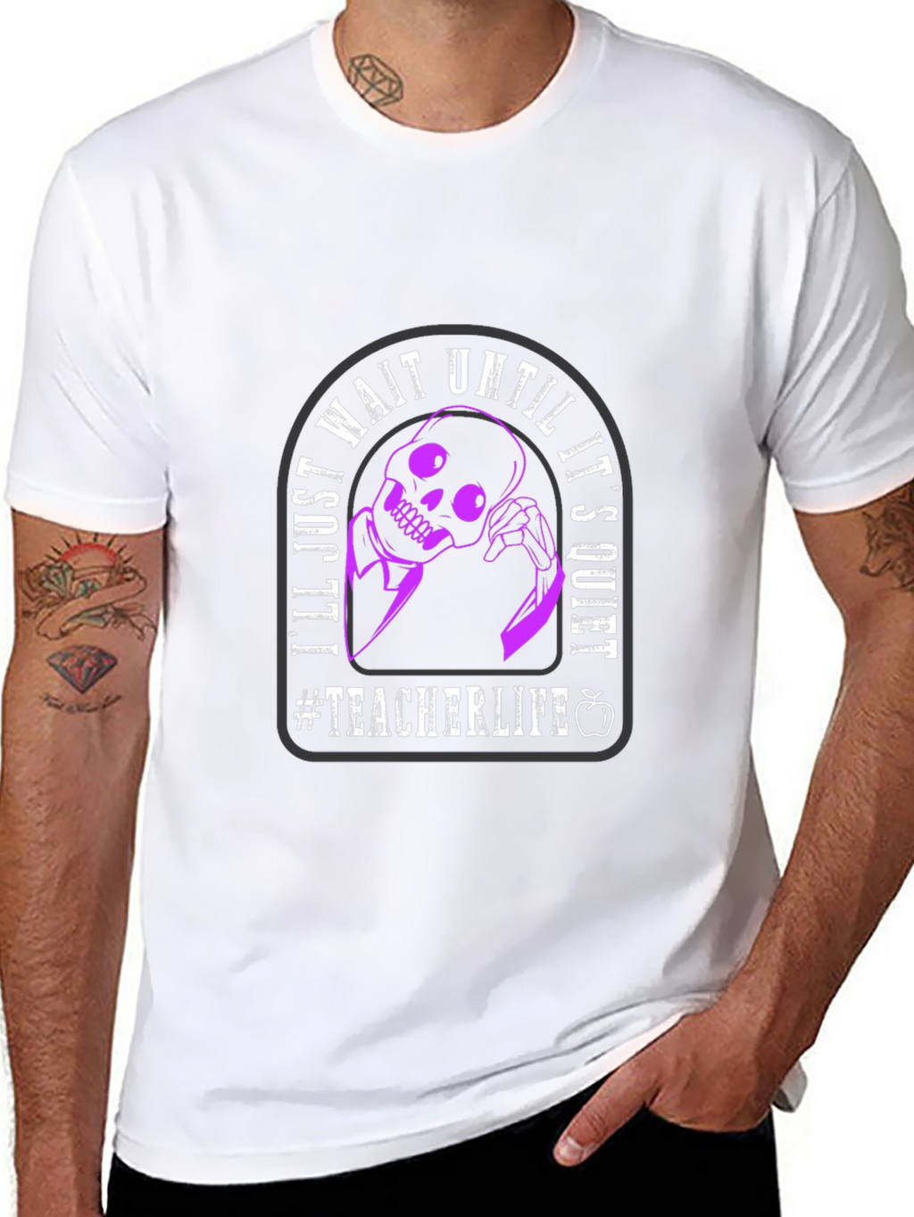 Teacher Life Skeleton Graphic T-Shirt