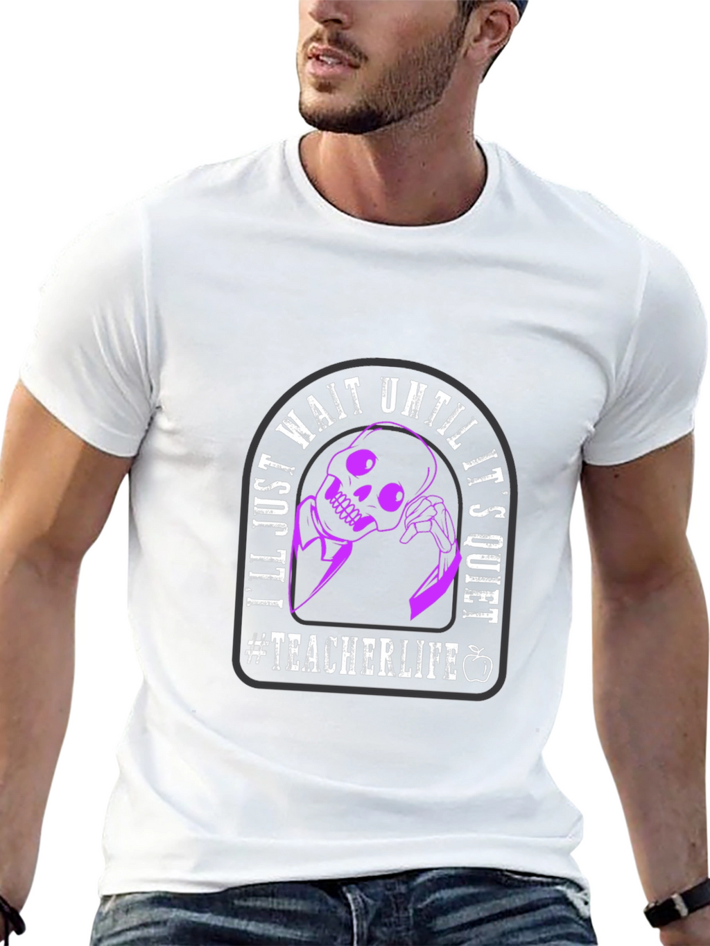Teacher Life Skeleton Graphic T-Shirt