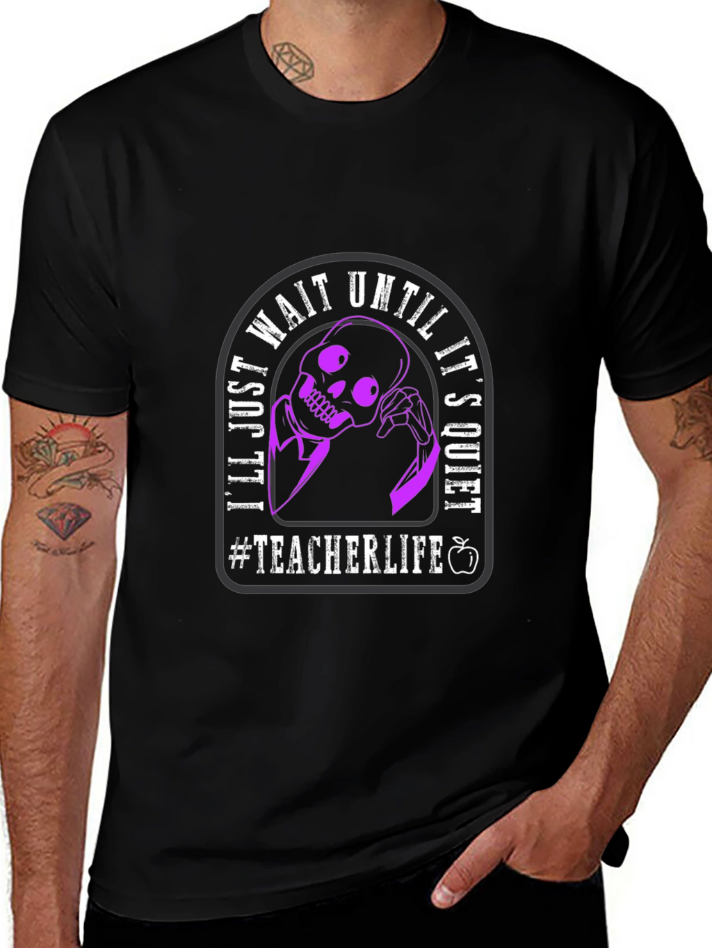 Teacher Life Skeleton Graphic T-Shirt
