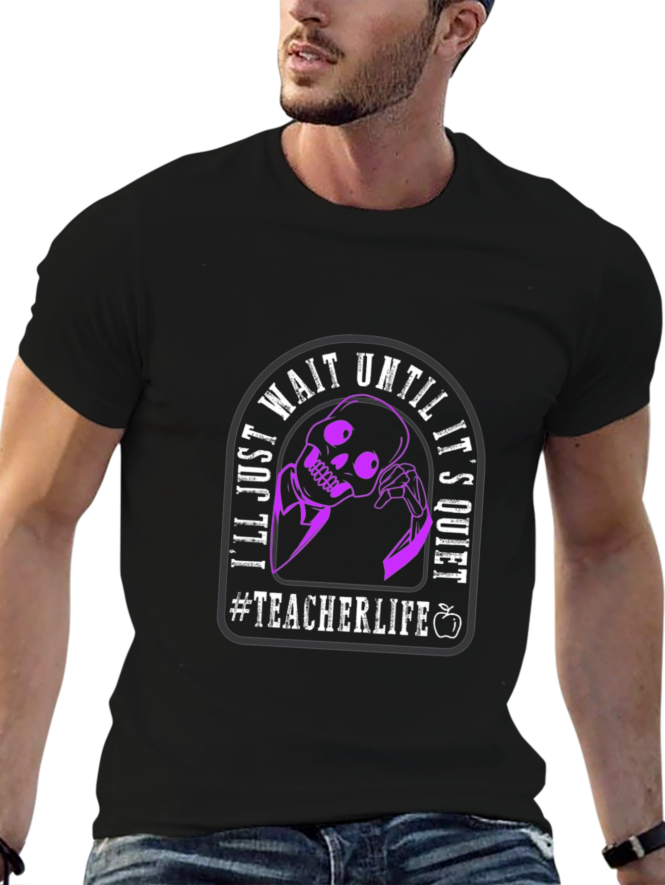 Teacher Life Skeleton Graphic T-Shirt