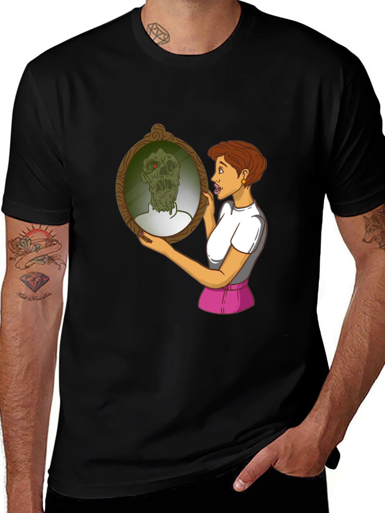 Zombie Mirror T-Shirt - Funny Graphic Tee