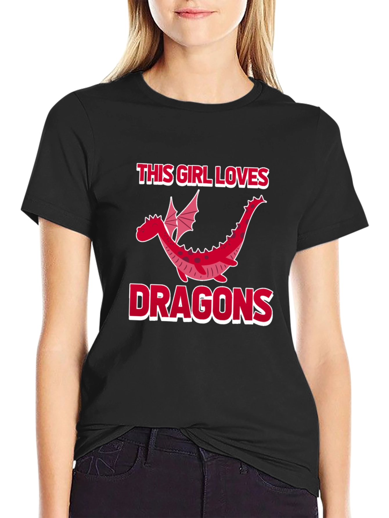 Dragon Lover Graphic Tee - This Girl Loves Dragons T-Shirt