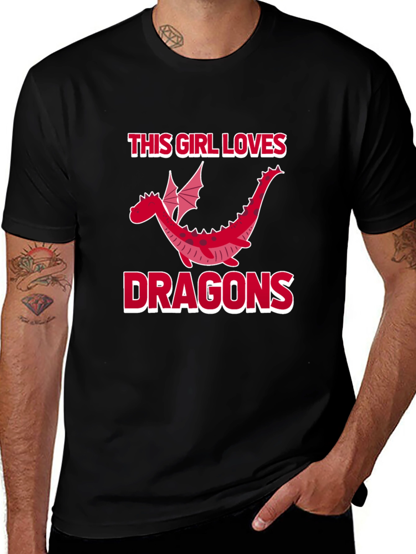 Dragon Lover Graphic Tee - This Girl Loves Dragons T-Shirt