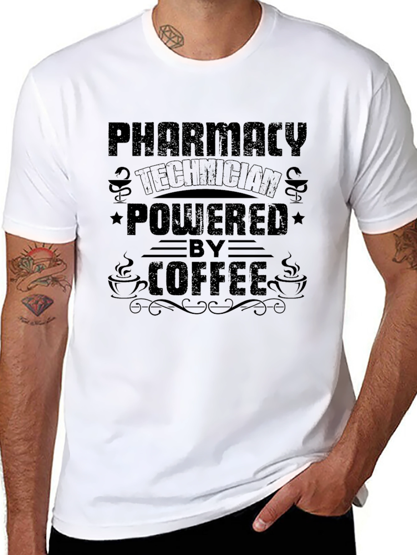 Pharmacy Technician Coffee Powered T-Shirt