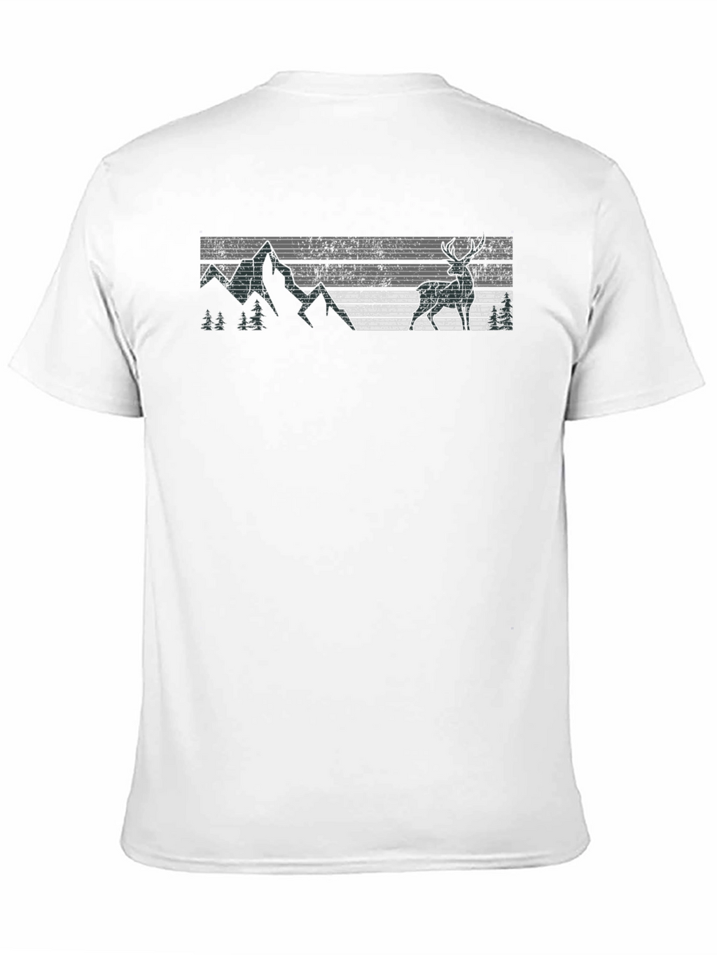 Nature Deer Graphic Tee - Black