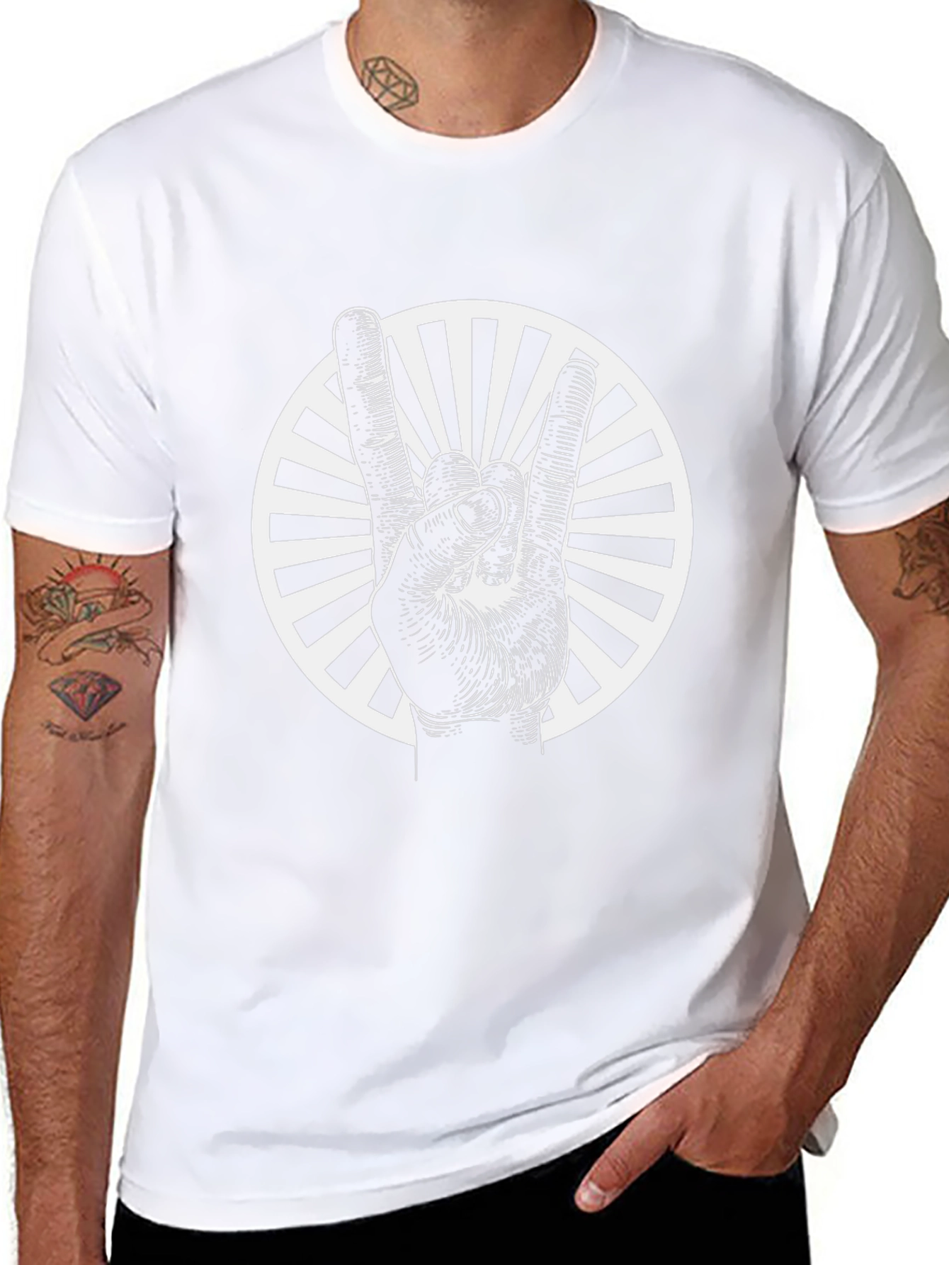 Rock On Black Graphic Tee