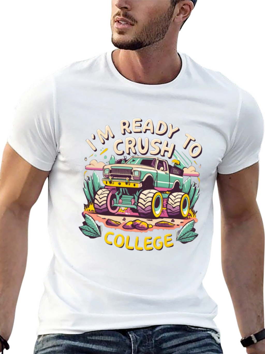 Ready to Crush College Monster Truck T-Shirt