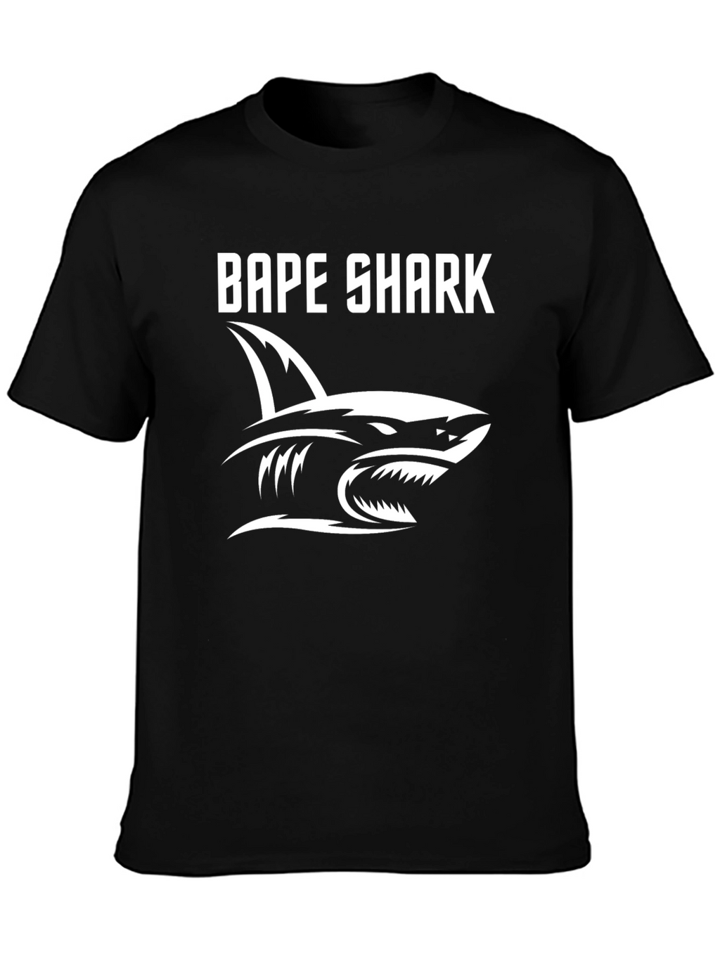 Bape Shark Graphic Tee - Stylish Black Cotton T-Shirt