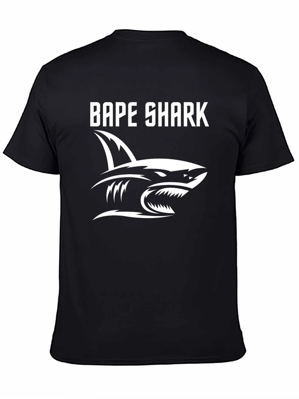 Bape Shark Graphic Tee - Stylish Black Cotton T-Shirt