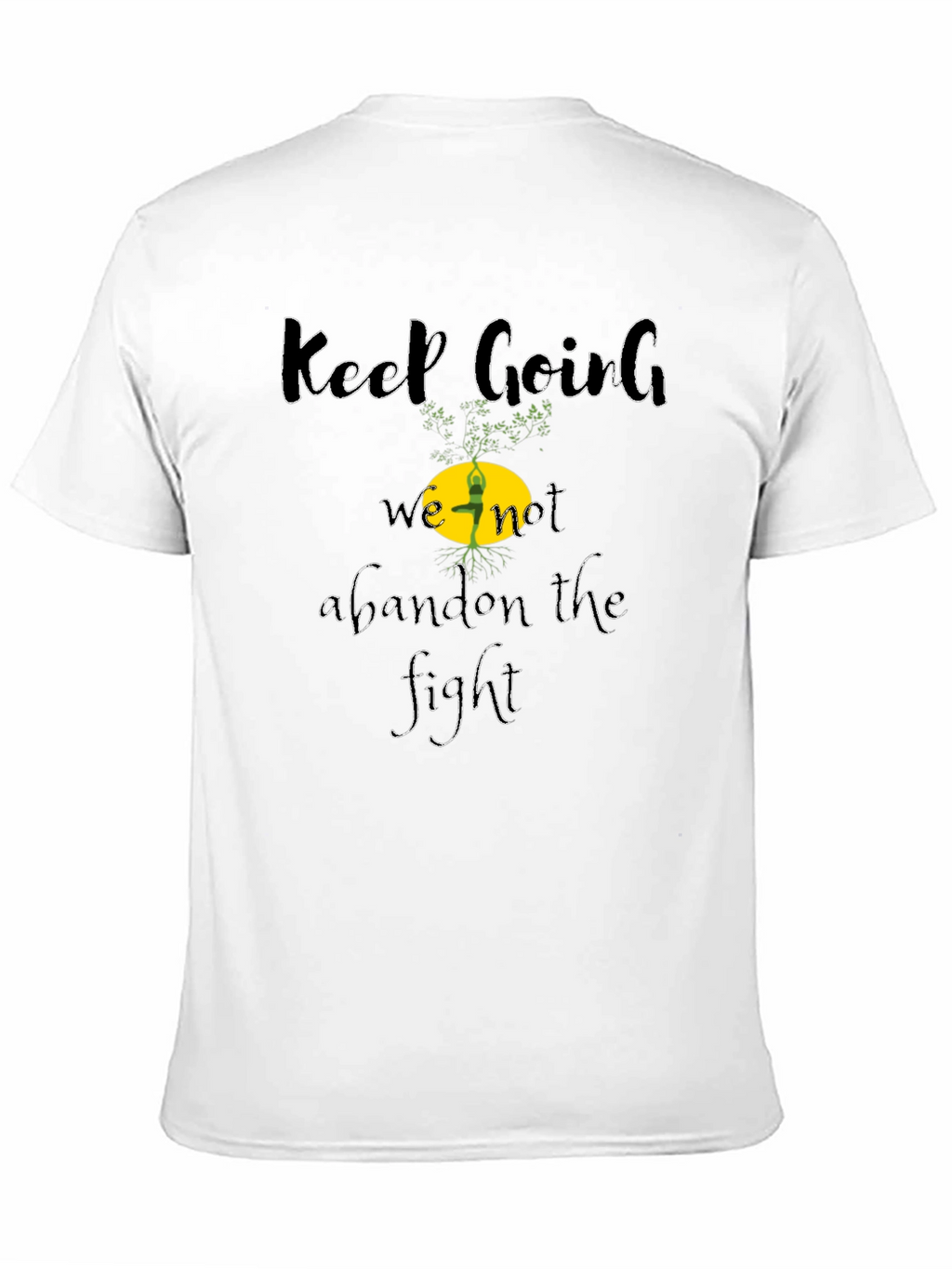 Motivational Keep Going Graphic Black T-Shirt