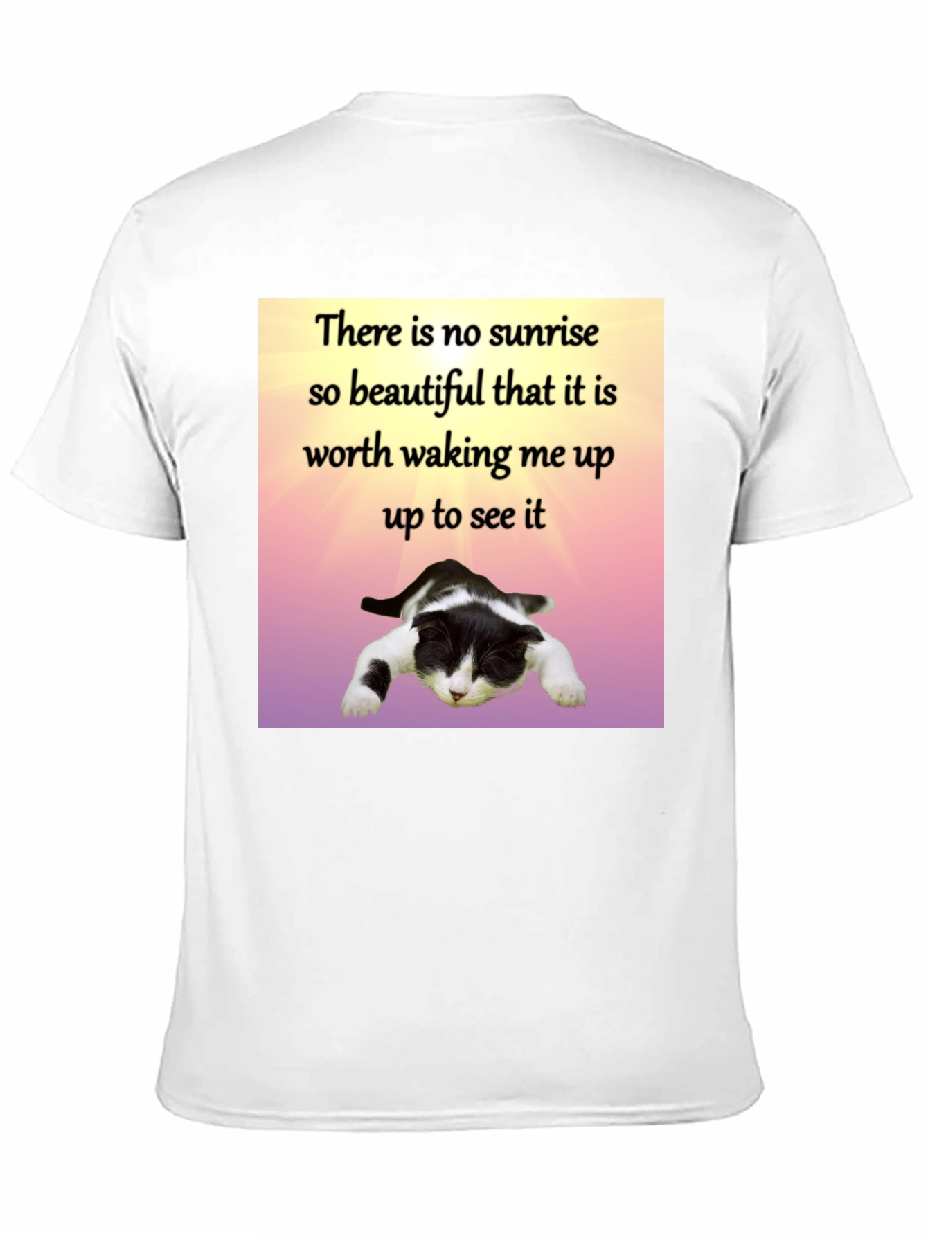 Lazy Cat Sunrise T-Shirt - Funny Sleep Lover Tee