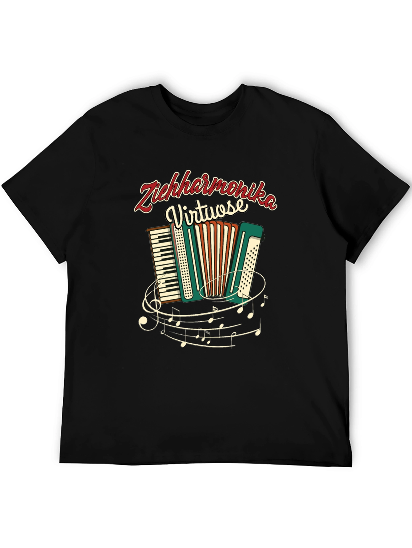 Accordion Virtuose T-Shirt - Black Graphic Tee
