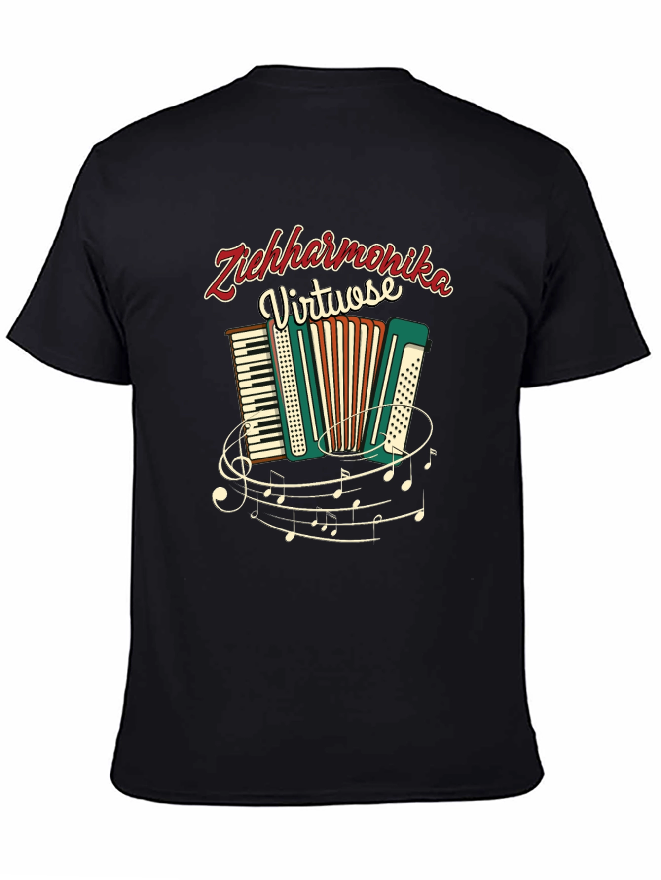 Accordion Virtuose T-Shirt - Black Graphic Tee