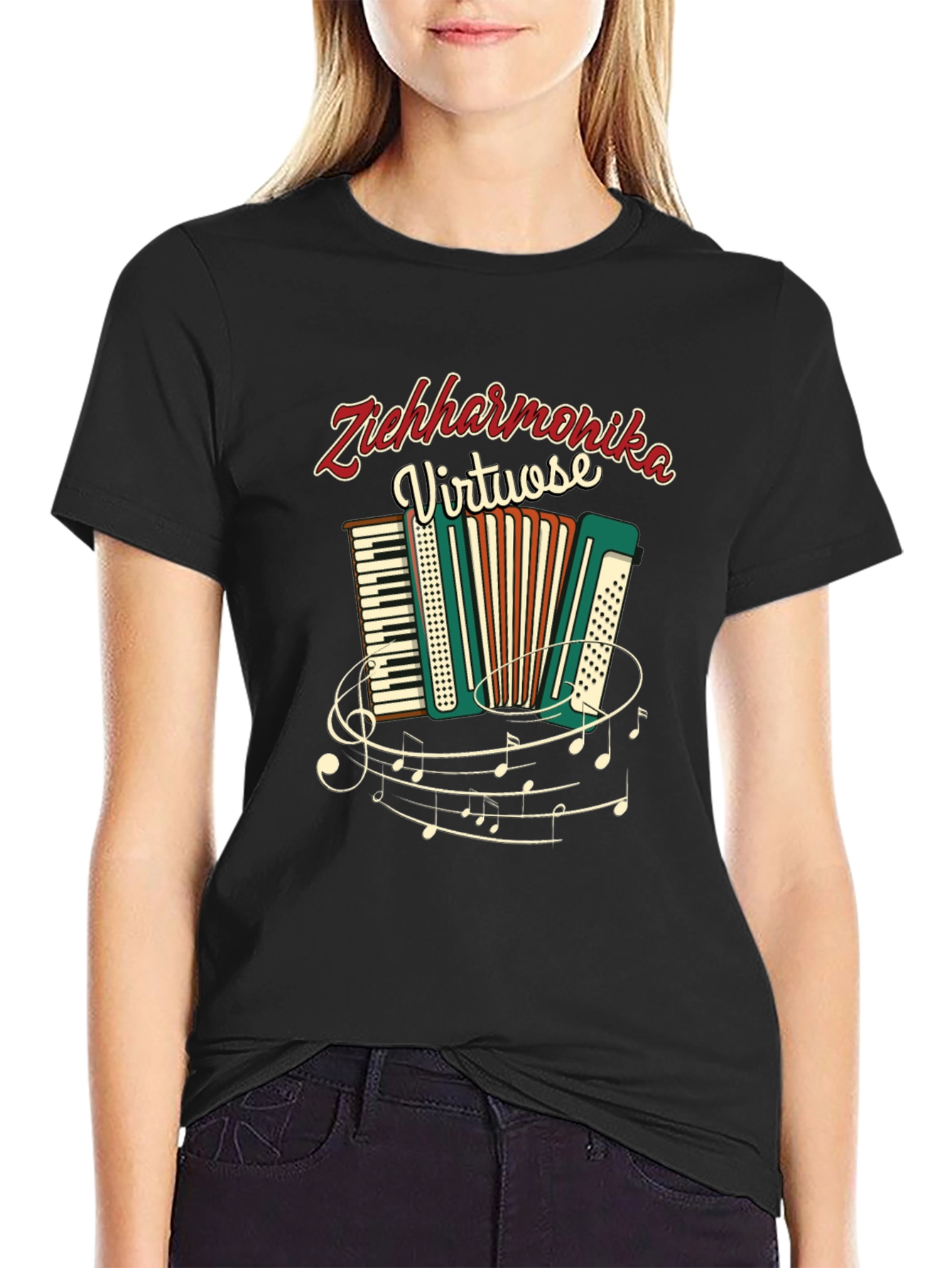 Accordion Virtuose T-Shirt - Black Graphic Tee