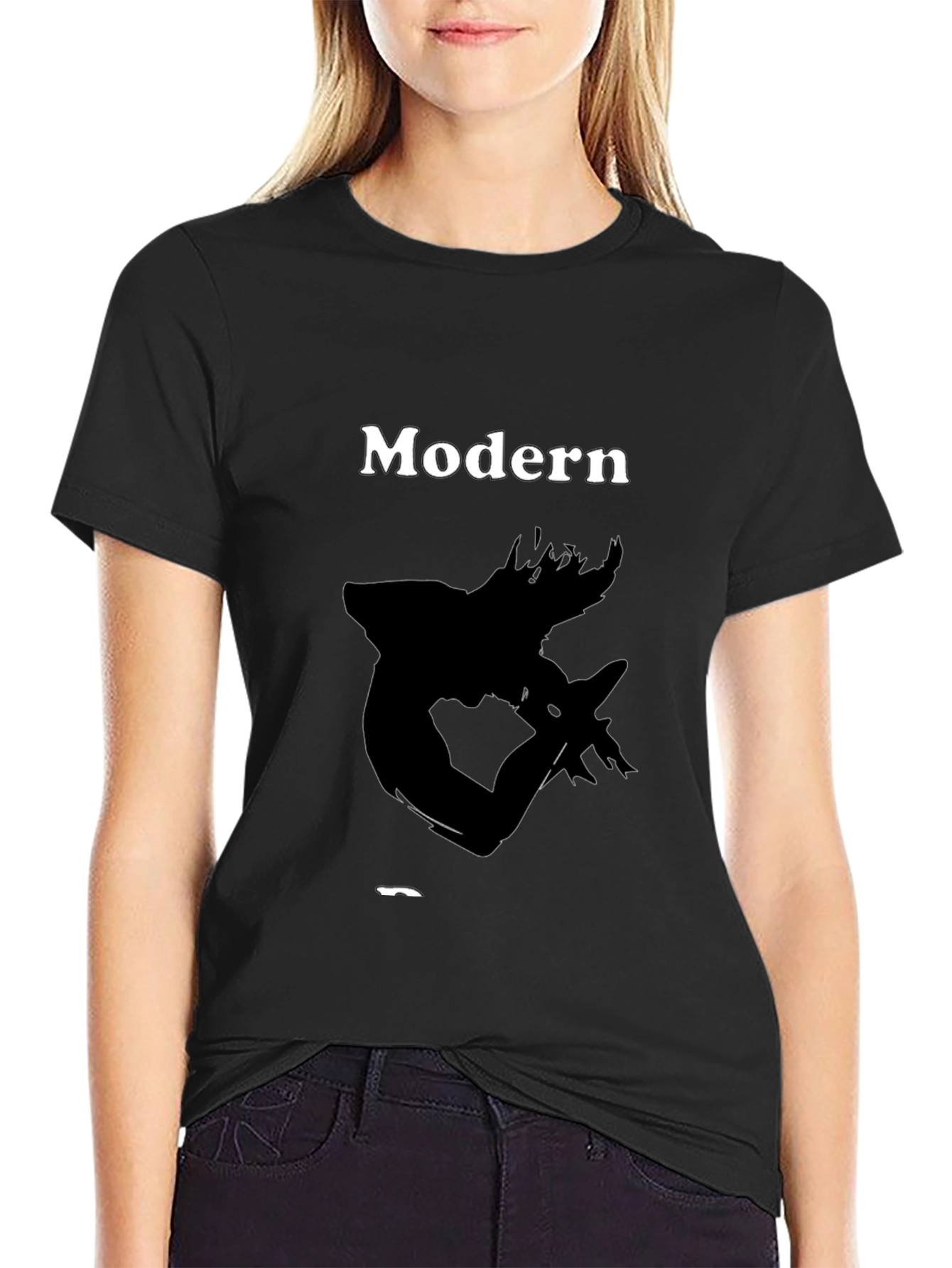 Modern Art Black T-Shirt - Stylish Graphic Tee