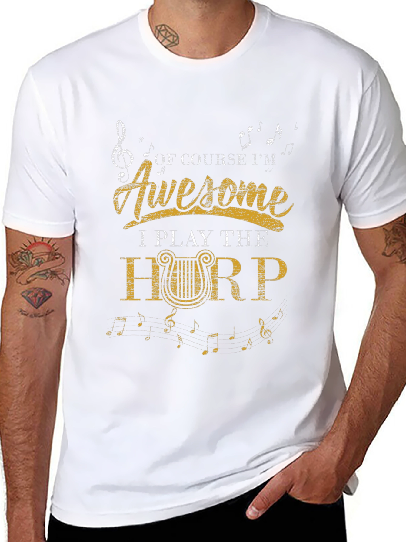Awesome Harp Player T-Shirt - Music Lover Tee