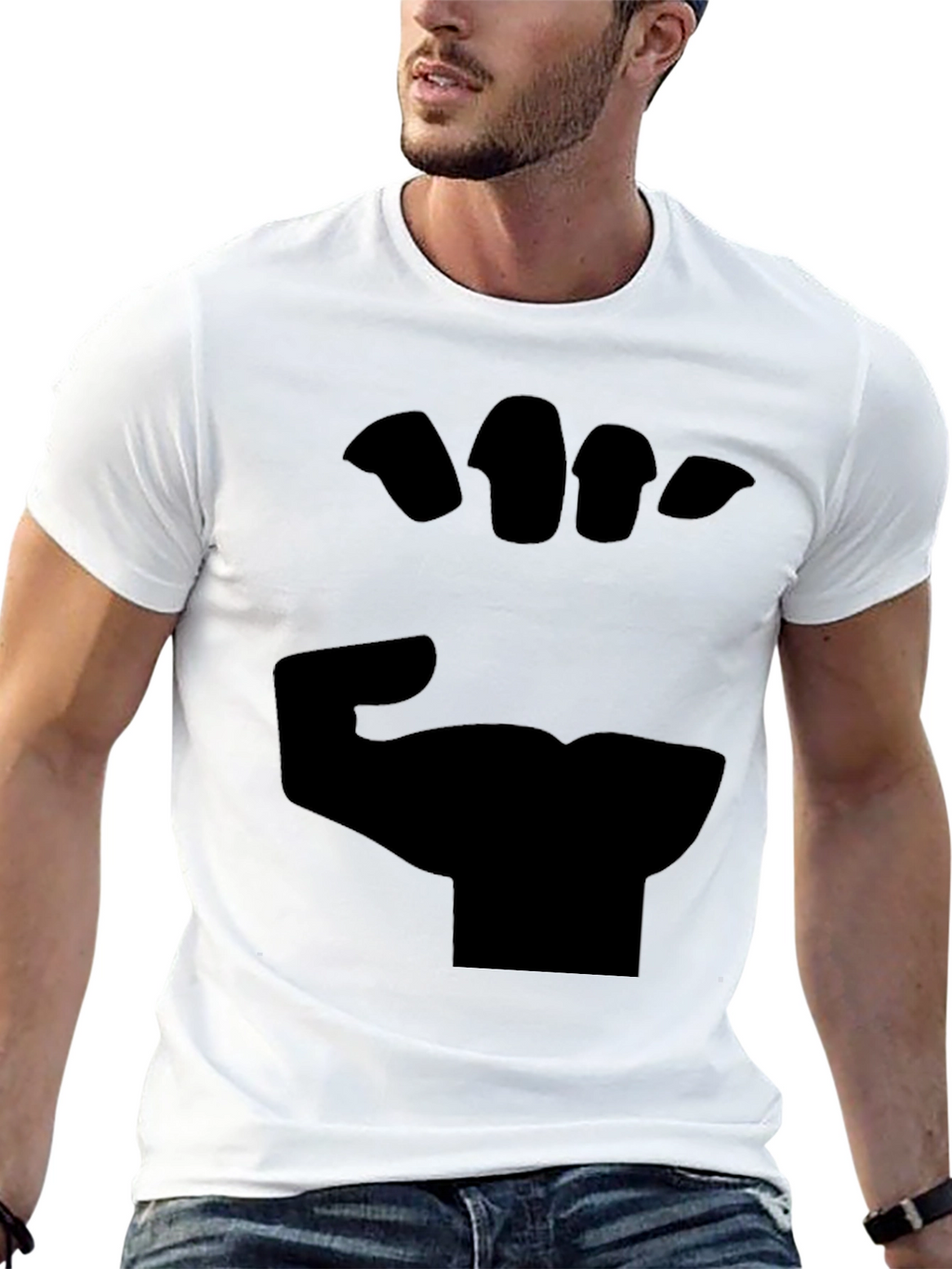 Black Fist Graphic Tee - Bold Statement Shirt