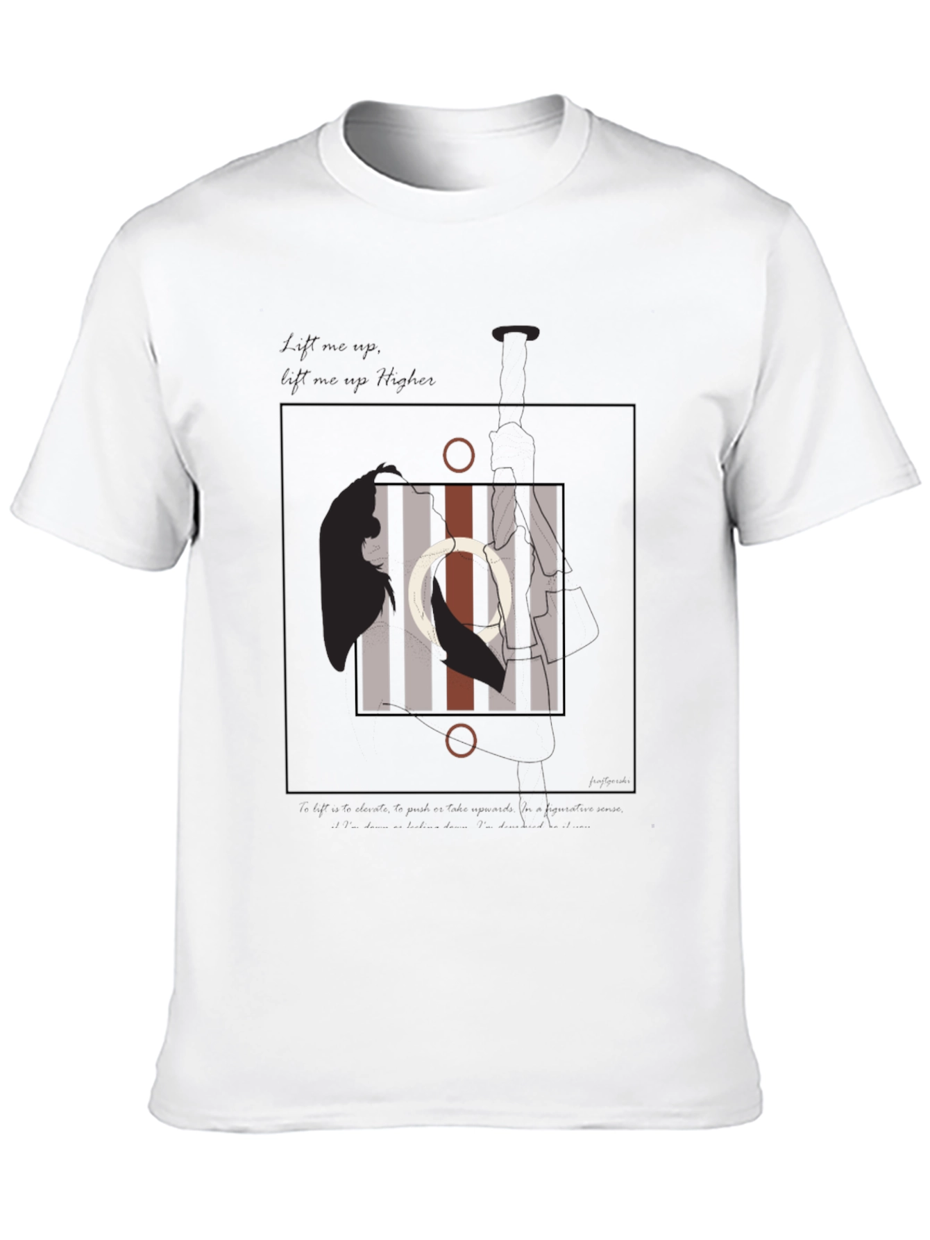 Abstract Circle Graphic Print Tee