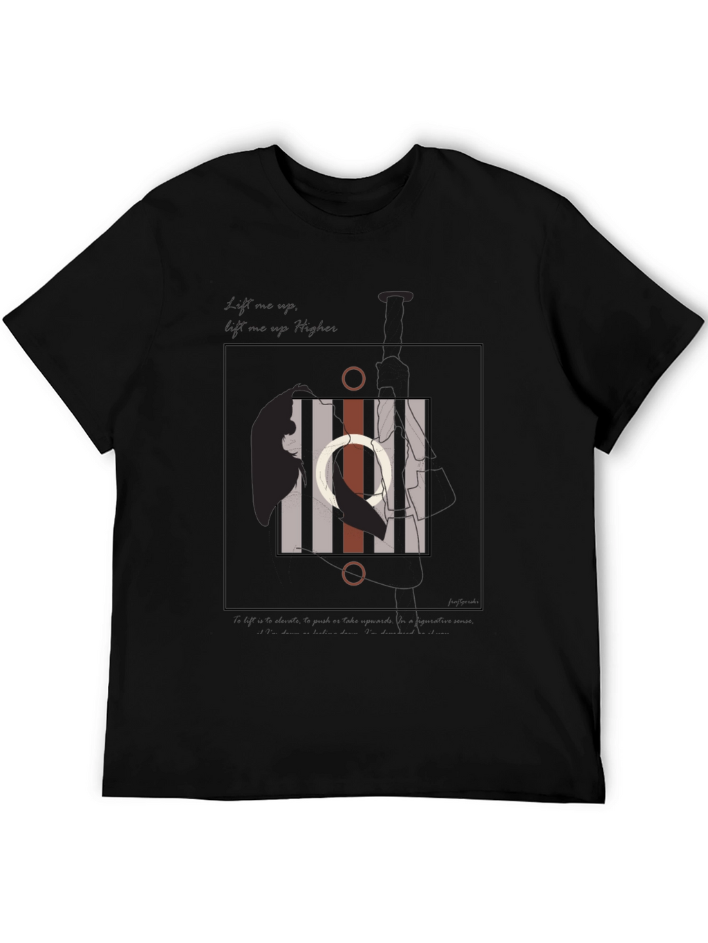 Abstract Circle Graphic Print Tee
