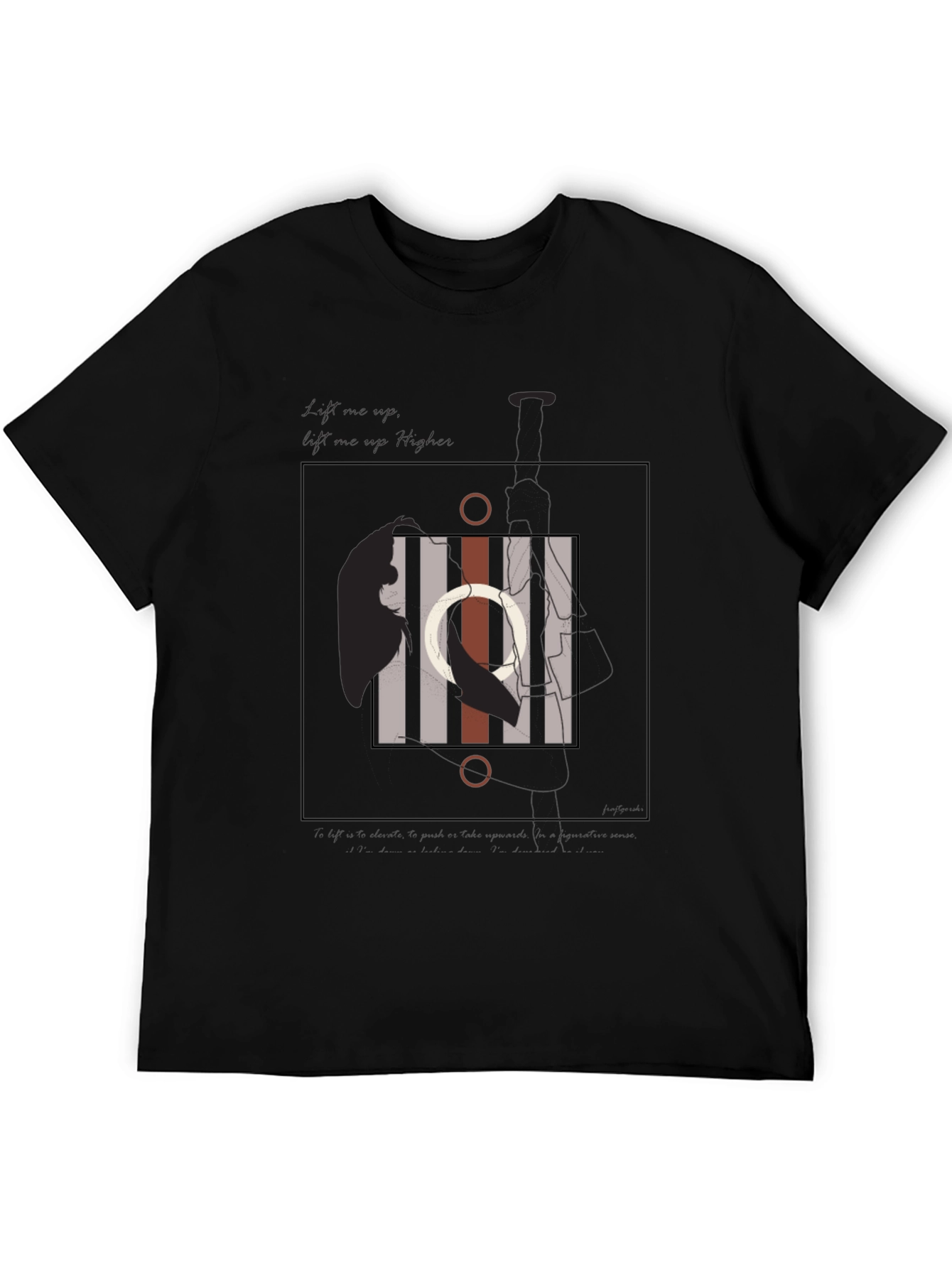 Abstract Circle Graphic Print Tee