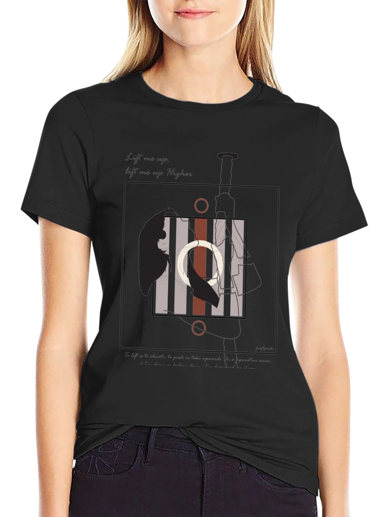 Abstract Circle Graphic Print Tee