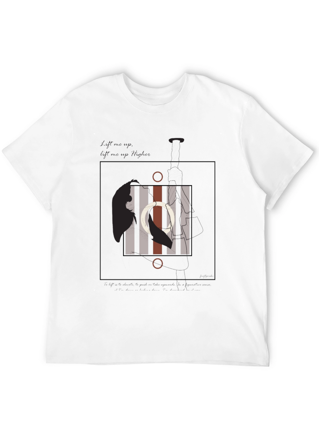Abstract Circle Graphic Print Tee