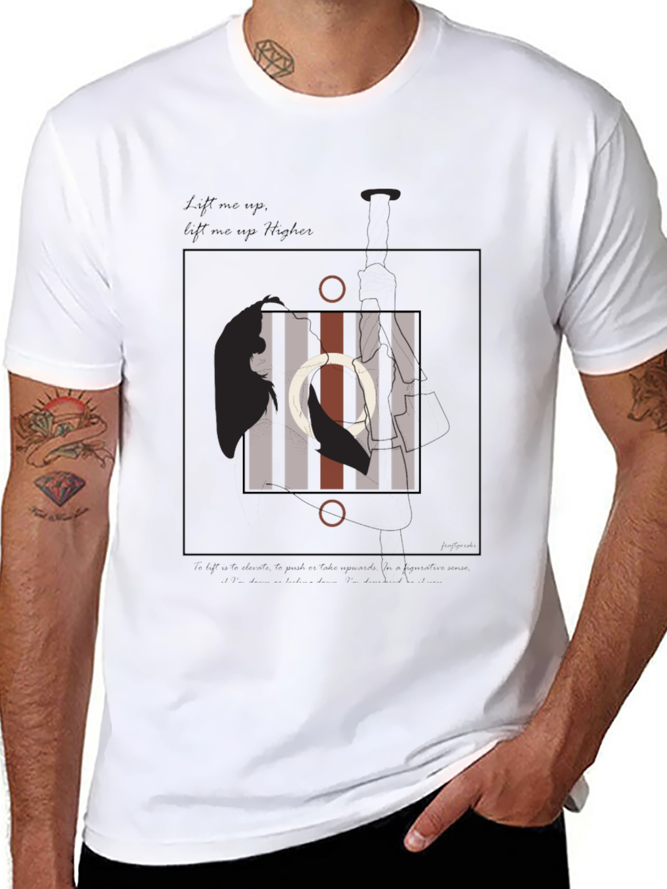 Abstract Circle Graphic Print Tee