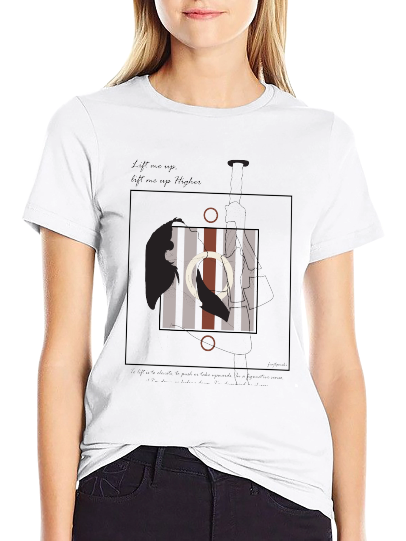 Abstract Circle Graphic Print Tee