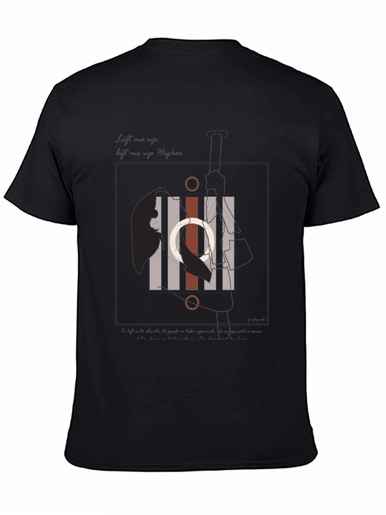 Abstract Circle Graphic Print Tee