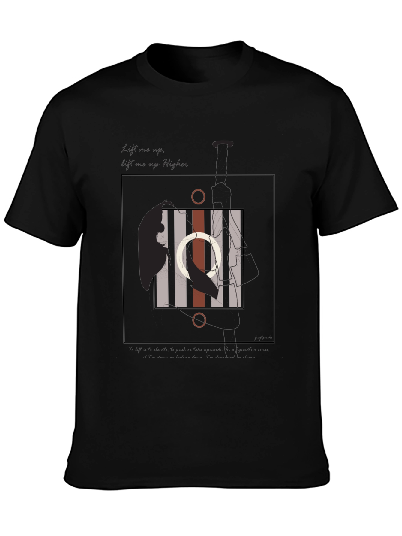 Abstract Circle Graphic Print Tee