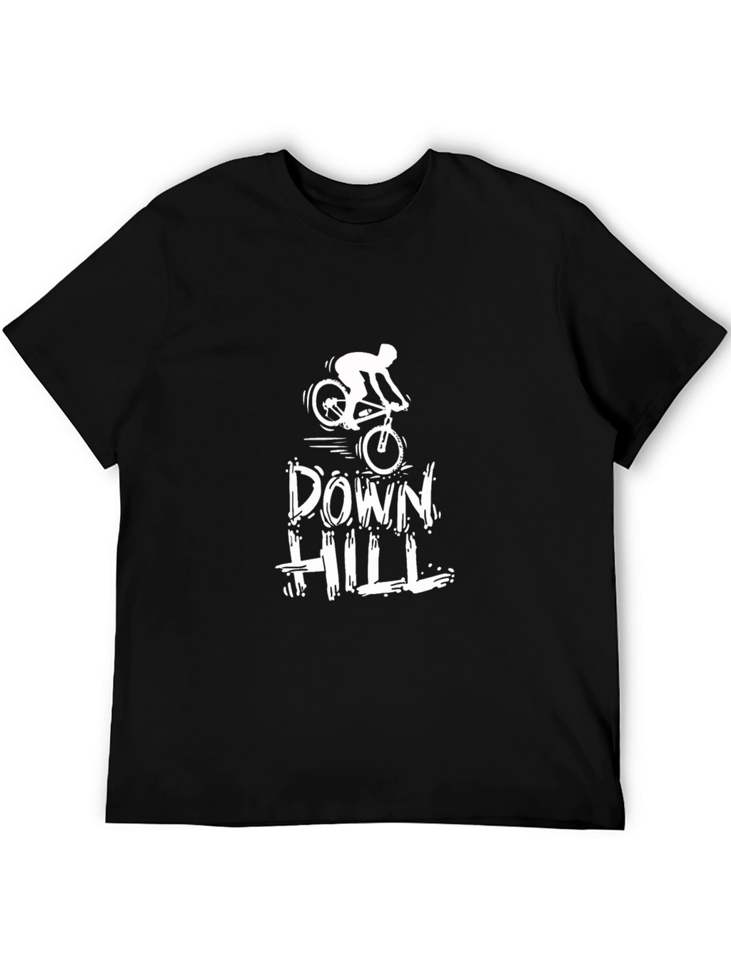 Downhill Biking Black T-Shirt