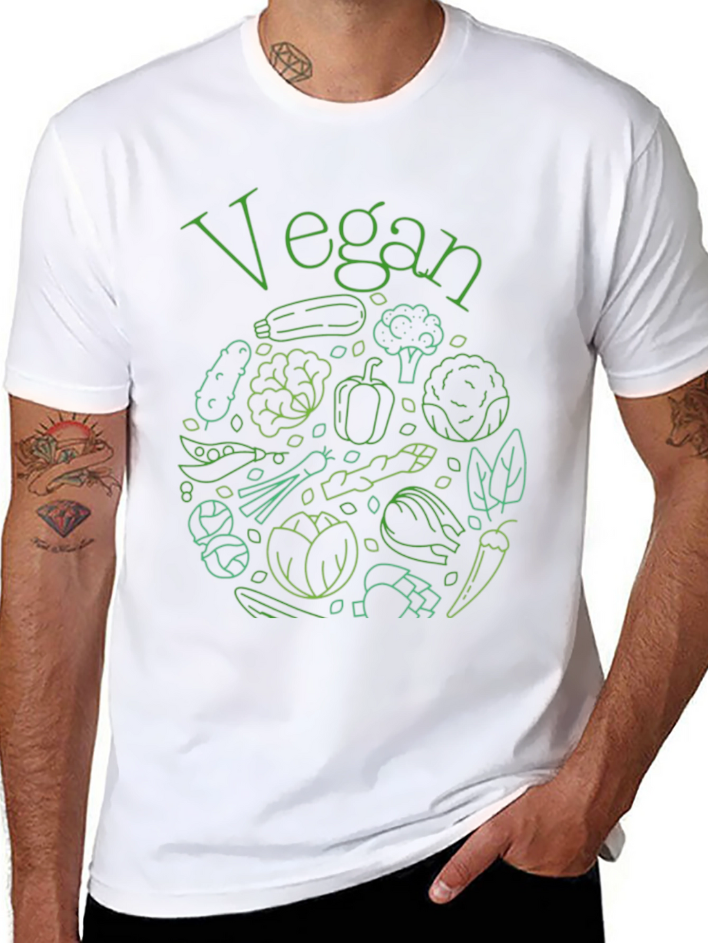 Vegan Vegetable T-Shirt - Eco-Friendly Style