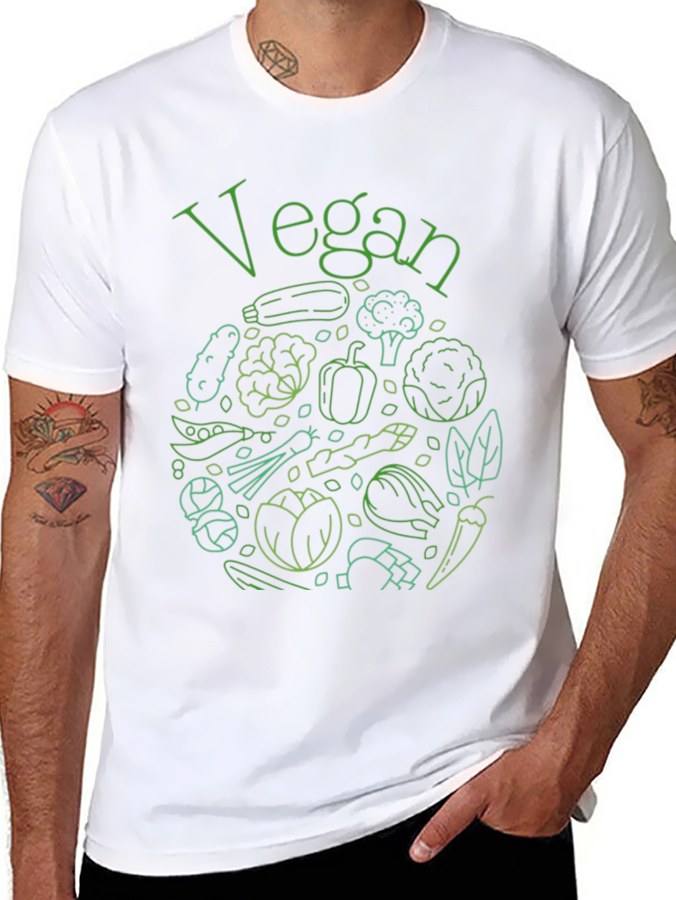 Vegan Vegetable T-Shirt - Eco-Friendly Style
