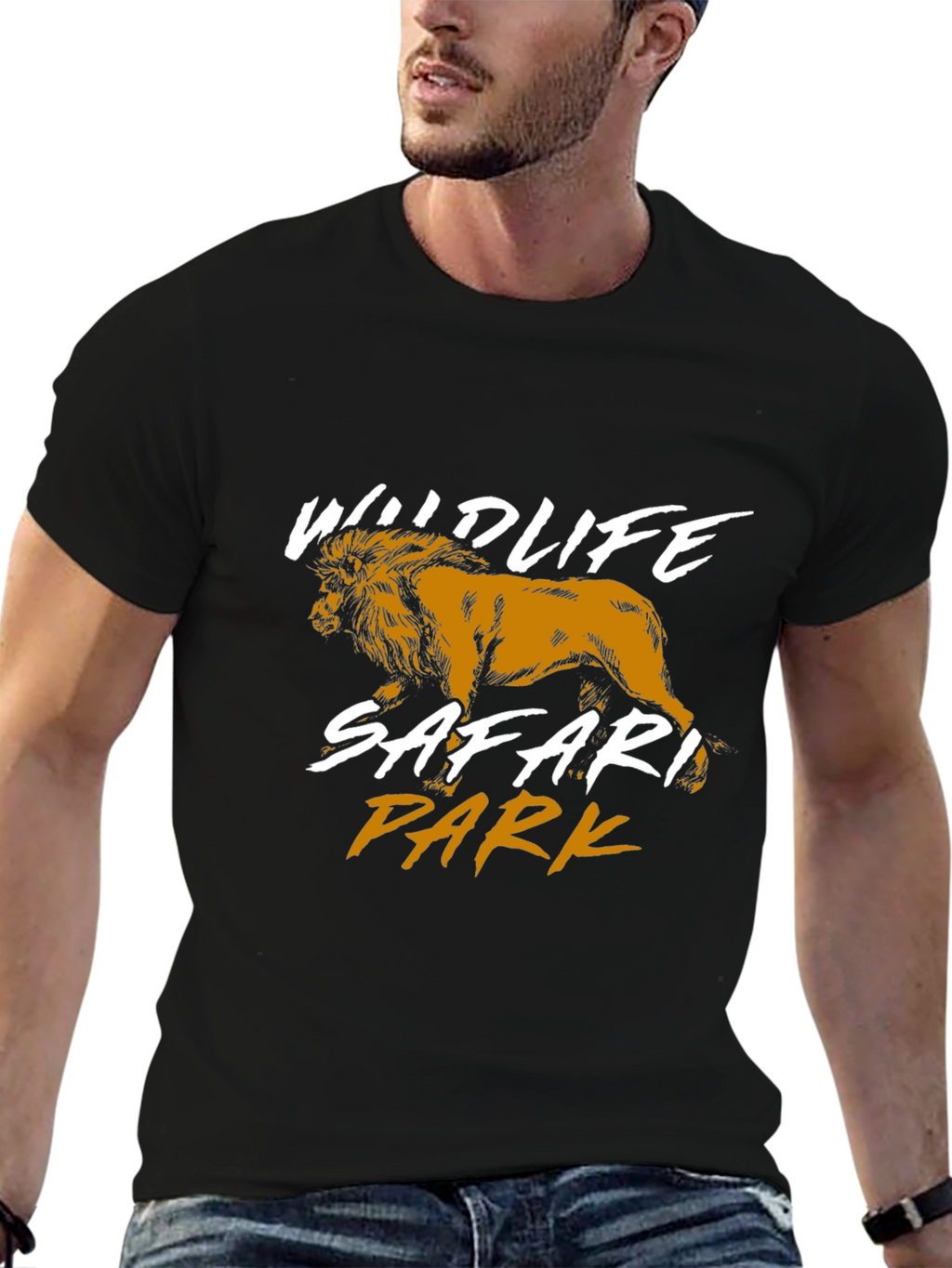 Wildlife Safari Park Lion Graphic T-Shirt